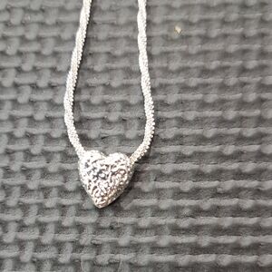 Elegant Silver Heart Pendant Necklace